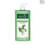Biotique Green Apple Shine & Gloss Shampoo & Conditioner| Promotes Healthy, Shiny and Glossy Hair | Nourishes Scalp | Makes Hair Soft & Smooth |100% Botanical Extracts| All Skin Types | 650ml