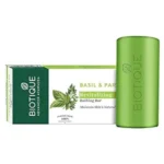 Biotique Basil & Parsley Revitalizing Bathing Bar| Ayurvedic and Organically Pure| Maintains Skin’s Natural pH |100% Botanical Extracts| Suitable for All Skin Types | 150gm