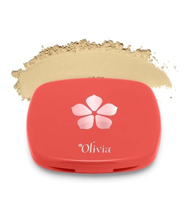 Olivia Weightless Matte Finish Compact Powder - 10g, Non Oily Matte Look, Pore Minimizing, Full Coverage Face Makeup, Evens Out Complexion, Hides Imperfections For All Skin Types - 02 Milky Glow