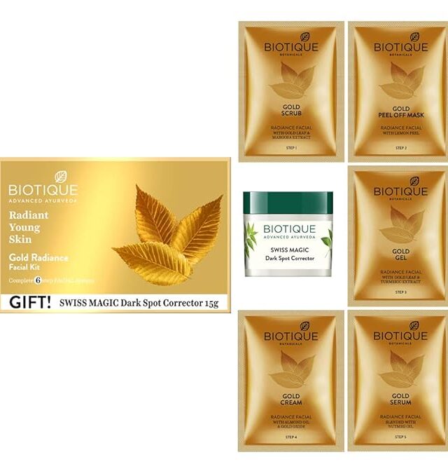 Biotique Gold Radiant Skin Youth Facial| 6-Step Facial Kit for Radiant Skin| Ayurvedic and Organically Pure| 100% Botanical Extracts| Suitable for All Skin Types | 65gm - Image 2