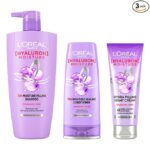 L'Oreal Paris Hyaluron Moisture 3-step Ultimate Hydration kit - Shampoo (1 ltr) + Conditioner (180 ml) + Night Cream (180 ml)