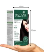 Biotique Herbcolor Conditioning Hair Colour l Ammonia Free Hair Color l 9 Organic Herbal Extracts l Natural and Healthy Shine l 50g + 110ml| Brown 4N (Pack of 2) - Image 7