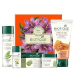 Biotique Bio Youthful Skin Care Gift Kit, Set Of 4, Refreshing Honey Gel Face Wash, Radiant Face Serum, All Skin Type Moisturizer Lotion, Nourishing Night Cream, Orange
