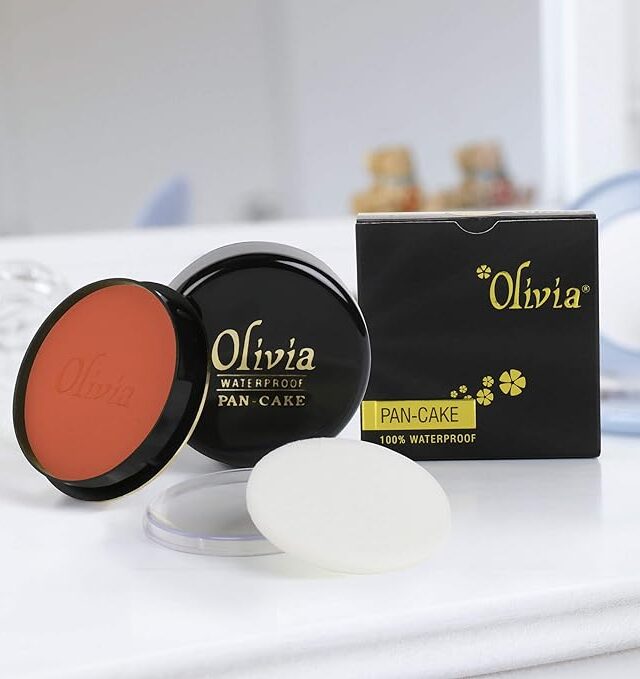 Olivia Waterproof Tender Orange Makeup Natural, Matte, Velvety Concealer Pan Cake (Shade No.30, Cream, 25 g)- Pack of 3 Matte Finish - Image 3