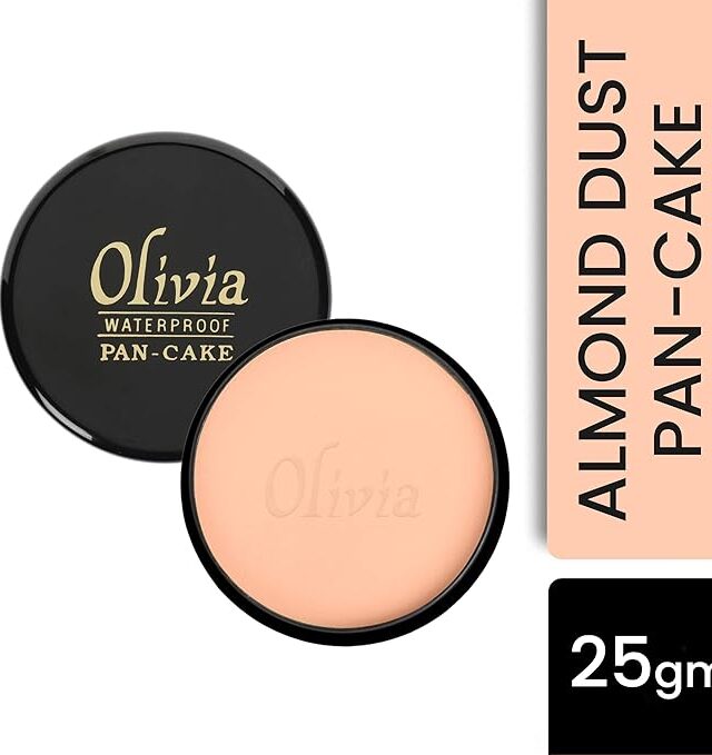 Olivia Waterproof Almond Dust Makeup Cream Concealer Pan Cake -25g, Shade No.26 Matte Finish - Image 2