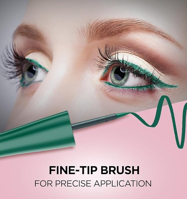 FACESCANADA Magneteyes Color Eyeliner - Elegant Green, 4 ml | Glossy Finish | 24HR Long-lasting | Waterproof | Smudgeproof | Precise Application | Intense Color Payoff | Almond Extract & Vitamin E - Image 5
