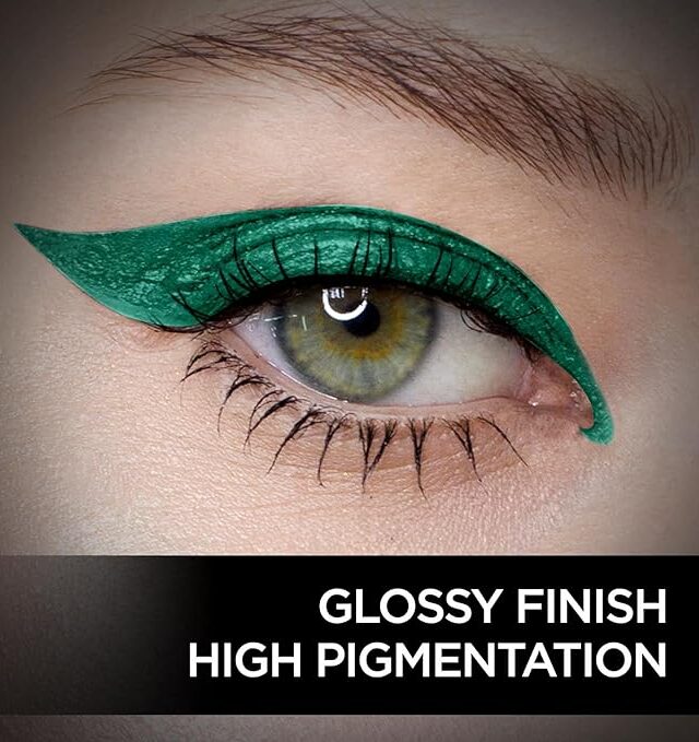 FACESCANADA Magneteyes Color Eyeliner - Elegant Green, 4 ml | Glossy Finish | 24HR Long-lasting | Waterproof | Smudgeproof | Precise Application | Intense Color Payoff | Almond Extract & Vitamin E - Image 3