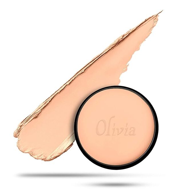 Olivia Waterproof Almond Dust Makeup Cream Concealer Pan Cake -25g, Shade No.26 Matte Finish - Image 3