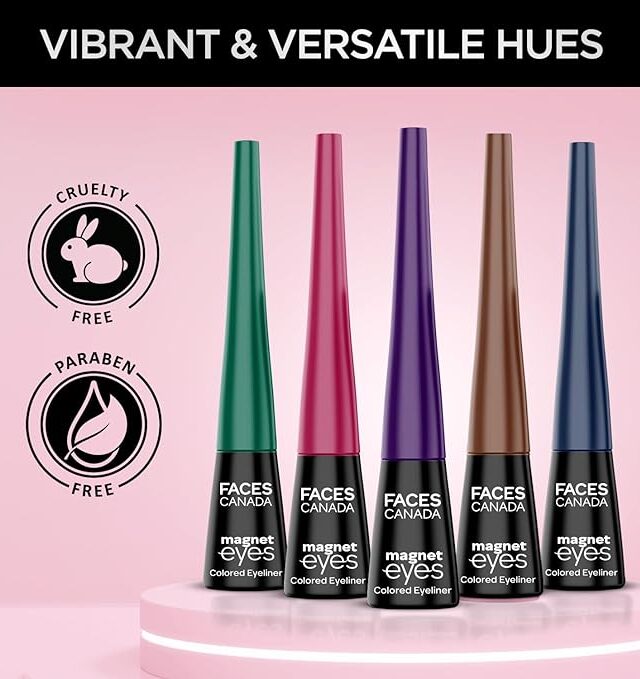FACESCANADA Magneteyes Color Eyeliner - Dramatic Purple, 4ml | Glossy Finish | 24HR Long-lasting | Waterproof | Smudgeproof | Precise Application | Intense Color Payoff | Almond Extract & Vitamin E - Image 7