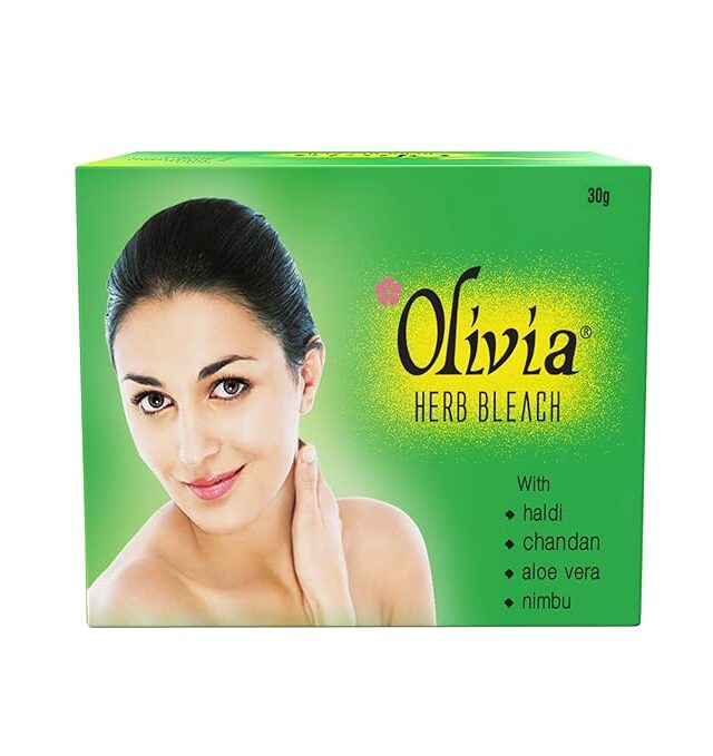 Olivia Herb Bleach For Sensitive Skin 30g With Haldi|Chandan|Aloe Vera|Nimbu
