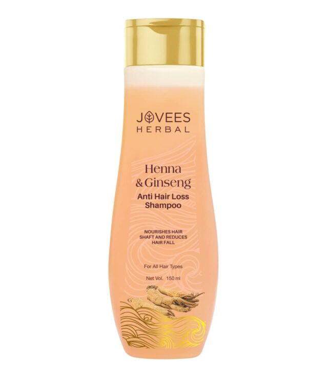 Jovees Herbal Henna & Ginseng Anti Hair Loss Shampoo | For Hair Growth & Hair Fall Control With Henna, Ginseng & Amla Extract | For All Hair Type 150ML