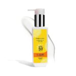 FACES CANADA Sunscreen Lotion, 100ml | SPF 50 PA+++ | Protects From UVA & UVB Rays | 1% Hyaluronic Acid & Vitamin C | Lightweight | No White Cast | Natural Radiant Glow| No Alcohol | No Parabens
