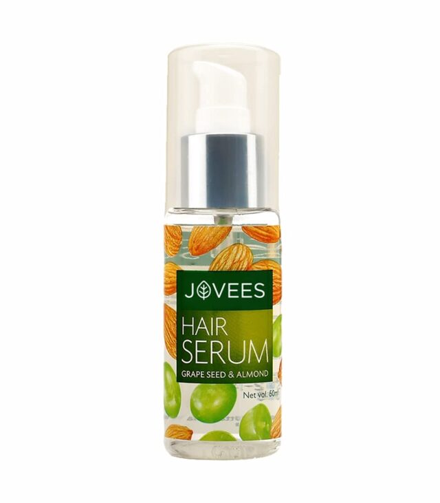 Jovees Herbal Hair Serum Grape Seed and Almond | For Frizzy Hair | Prevents Hairfall | For Men & Women | (60ml)