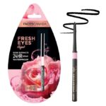 FACESCANADA Fresh Eyes Kajal 0.35g | With Rose Extracts | 24HR Waterproof | Suits Sensitive Eyes | Intense Black Matte Finish | Soothes & Cools | Refreshes Tired Eyes | Gentle | Smudgeproof | Vegan