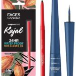 FACESCANADA Ultime Pro Matte Play Eyeliner - Sapphire (Blue) 2.5ml Quick Dry. & FACES CANADA Magneteyes Kajal - Black, 0.35g