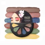 FACESCANADA 6 in 1 Eyeshadow Palette - Party Animal 04, 6g | Olive Butter & Macadamia Oil | Vibrant Colors | Highly Pigmented | Easily Blendable | Silky Satin Texture | No Crease | Cruelty-Free