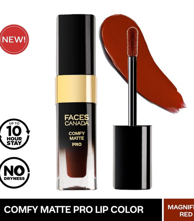 FACESCANADA Comfy Matte Pro Liquid Lipstick - Magnifico Red 01, 5.5 ml | 10HR Longstay | Intense Color | Macadamia Oil & Olive Butter Infused | Lightweight Super Smooth | No Dryness | No Alcohol - Image 2