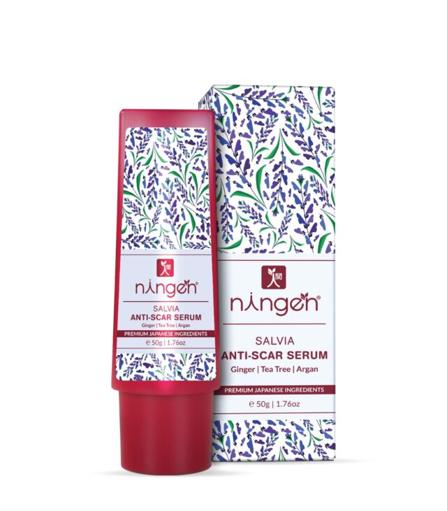 Ningen Salvia Skin Clarifying Anti-Scar Face Serum I Enriched with Ursolic Acid I Dermatologically Tested, Paraben Free I Use it for Prolonging Scars and Stretch Marks I 50g