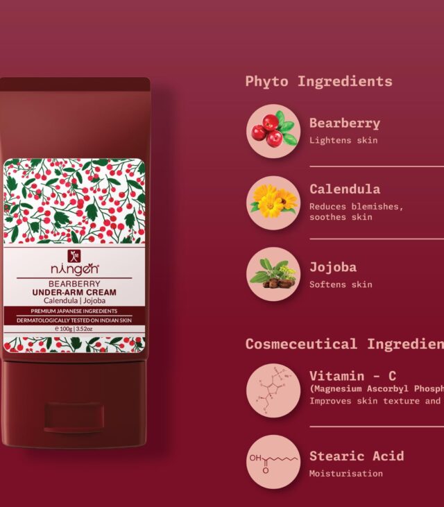 Ningen Bearberry Underarm Cream I Added Calendula and Jojoba Extracts I Dermatologically Tested, Paraben Free I 100g - Image 2