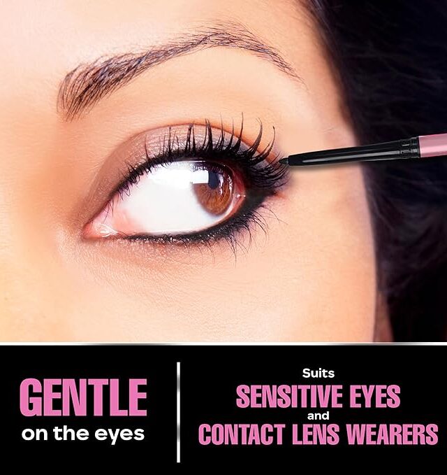 FACESCANADA Fresh Eyes Kajal 0.35g | With Rose Extracts | 24HR Waterproof | Suits Sensitive Eyes | Intense Black Matte Finish | Soothes & Cools | Refreshes Tired Eyes | Gentle | Smudgeproof | Vegan - Image 3