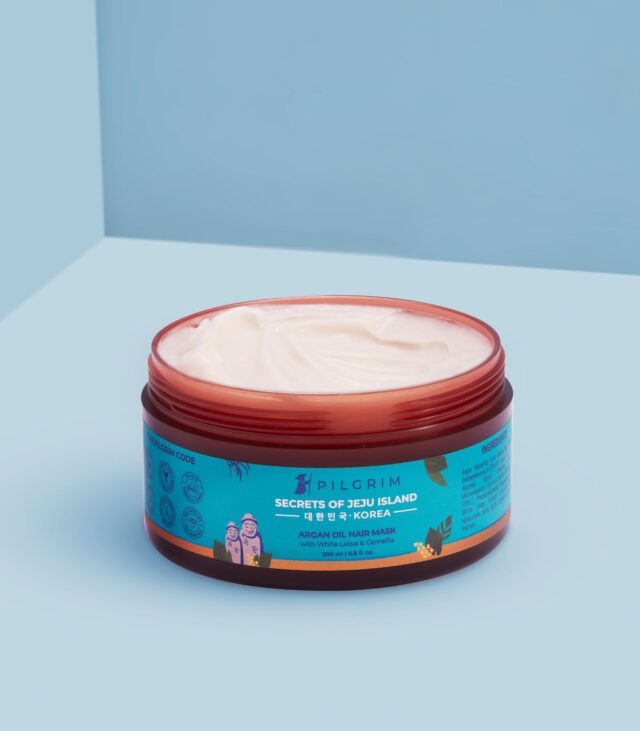 PILGRIM Korean Argan Oil Hair Mask For Dry & Frizzy Hair With White Lotus and Camellia + Get Free Tea Tree Purifying Toner - Image 2