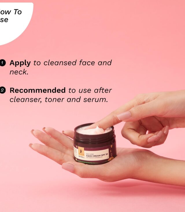 PILGRIM French Red Vine Face Cream with SPF 30 Sunscreen + Free Tea Tree Purifying Toner - Image 5
