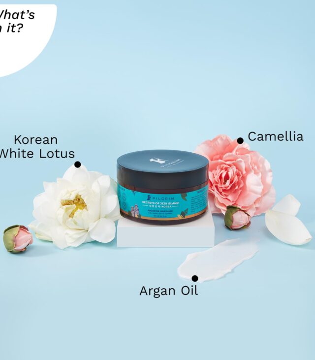 PILGRIM Korean Argan Oil Hair Mask For Dry & Frizzy Hair With White Lotus and Camellia + Get Free Tea Tree Purifying Toner - Image 4