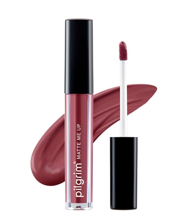 Pilgrim Liquid Matte Lipstick - Blushin' Nude + Get Free Tea Tree Purifying Toner