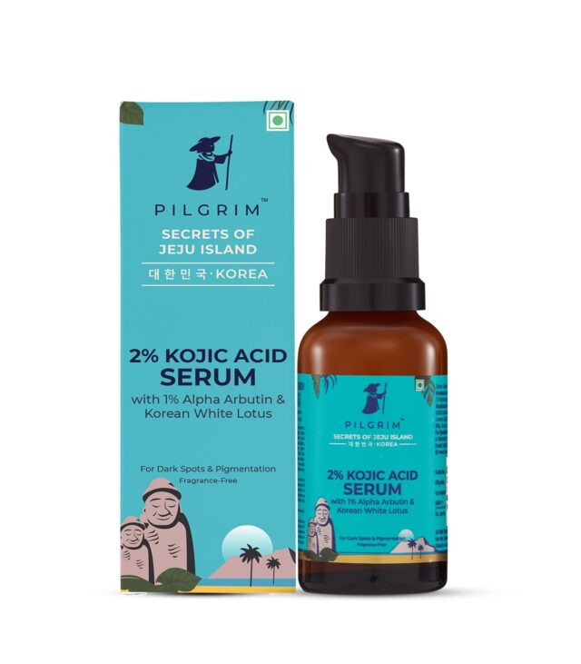 Pilgrim 2% Kojic Acid Serum for face (30 ml) + Get Free Tea Tree Purifying Toner