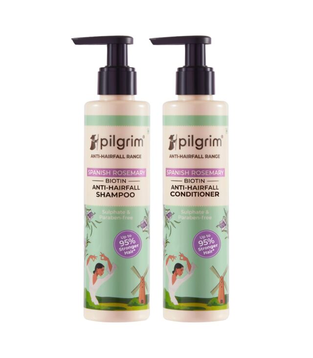 Pilgrim Spanish Rosemary & Biotin Anti Hairfall Shampoo 200ml + Get Free Tea Tree Purifying Toner