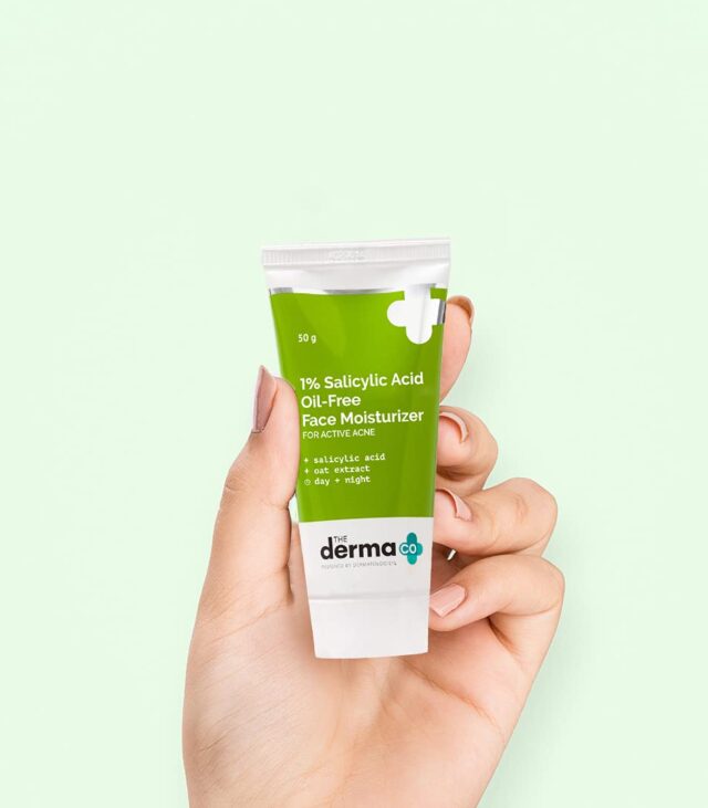 The Derma Co 1% Salicylic Acid Oil-Free Face Moisturizer 50g - Image 2
