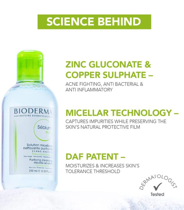 Bioderma Sébium H2O Purifying Micellar Cleansing Water 100ml - Image 2