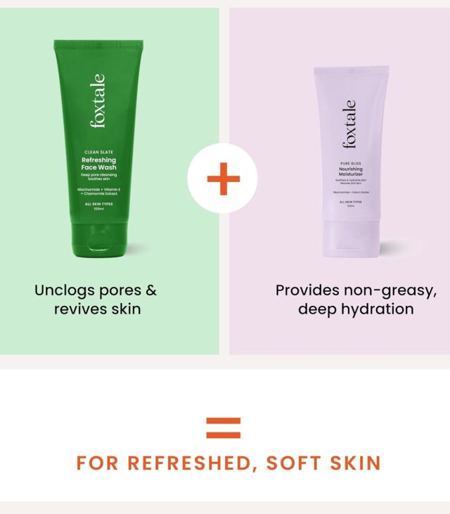 Foxtale Combo | Everyday Glow Duo | With Foxtale Refreshing Face Wash 100ml + Foxtale Nourishing Moisturizer 50ml - Image 2