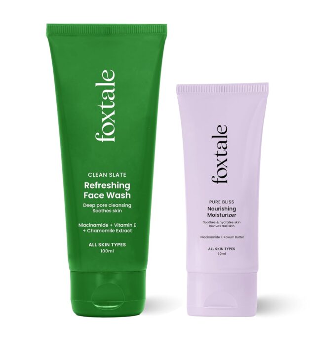 Foxtale Combo | Everyday Glow Duo | With Foxtale Refreshing Face Wash 100ml + Foxtale Nourishing Moisturizer 50ml